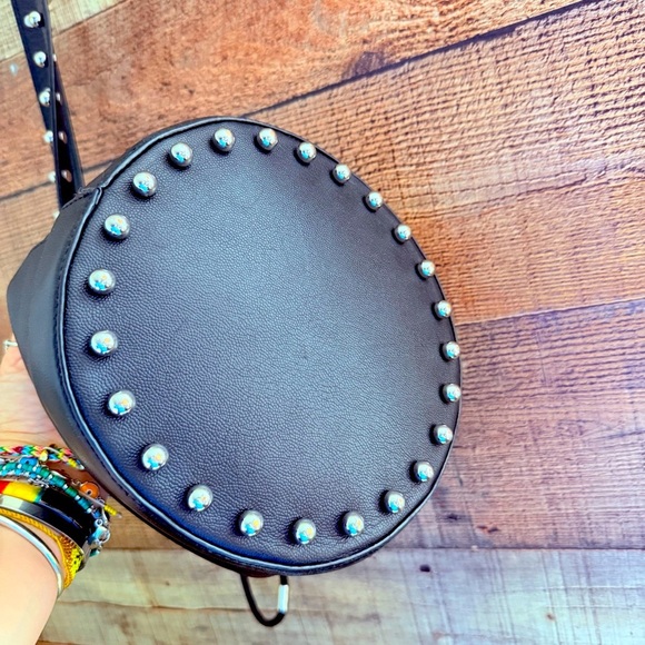 Alexander Wang Alpha Leather Studded Drawstring Bucket Bag - Picture 9 of 13